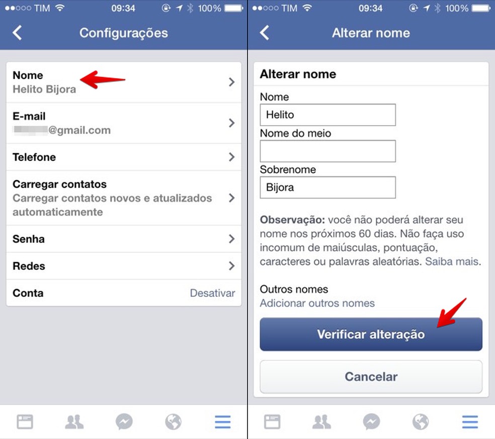 Veja como mudar o nome de usuário no Facebook pelo celular