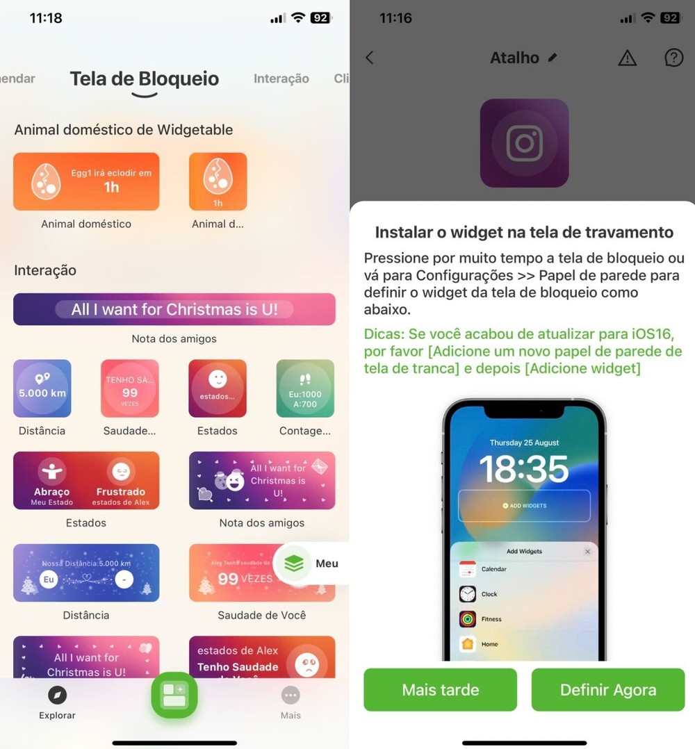 Como usar o Widgetable no iPhone