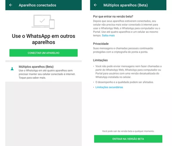 WhatsApp poderá ser usado em até quatro aparelhos ao mesmo tempo