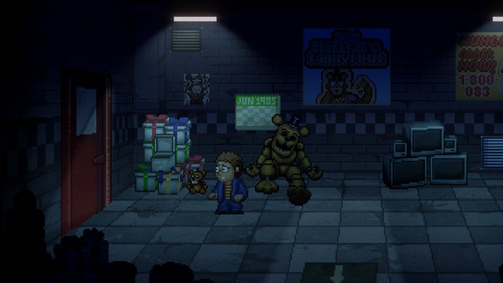 Five Nights at Freddy's: Into the Pit leva o jogador a uma viagem pelo tempo — Foto: Reprodução/Steam