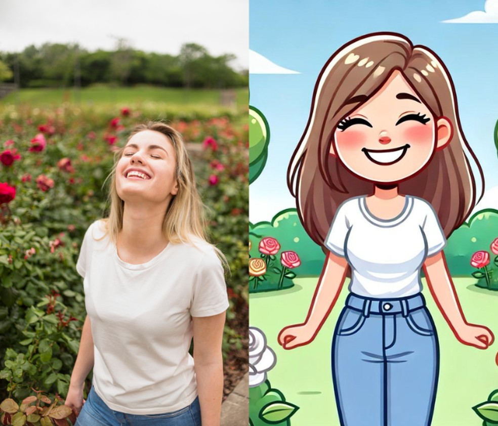 Personagens de Cartoon têm suas características “exageradas”, o que dá um aspecto meigo às ilustrações; ChatGPT permite que o estilo seja aplicado em suas fotos — Foto: Reprodução/Mariana Tralback