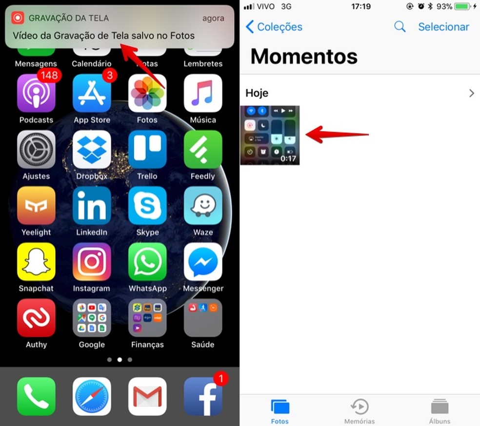 Como gravar a tela do iPhone no iOS 11 sem instalar apps extras