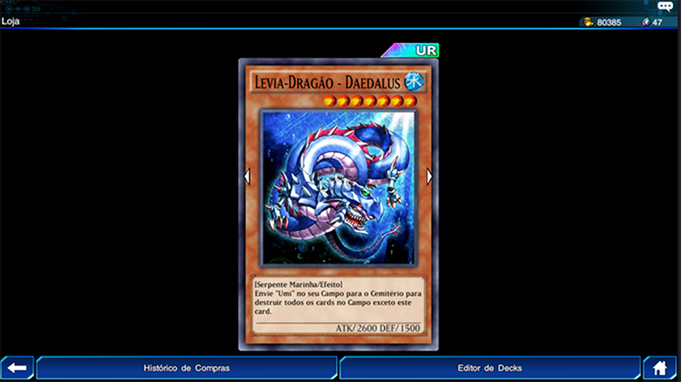 Daedaulus é uma das principais peças do deck de Mako em Yu-Gi-Oh! Duel Links (Foto: Reprodução/Murilo Molina) — Foto: TechTudo