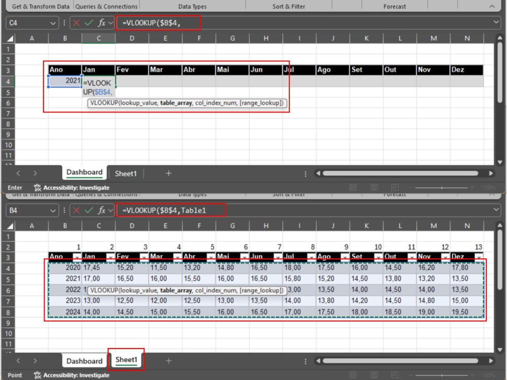 Excel: como criar dashboard dinâmico com a função PROCV