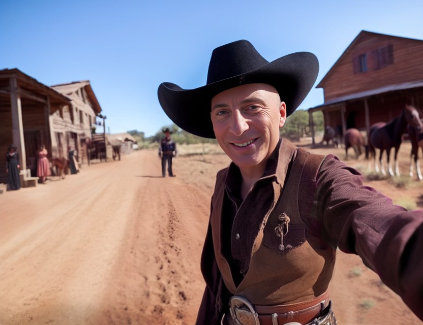 Como um cowboy, o viajante aparece no faroeste estadunidense — Foto: Reprodução/TechTudo