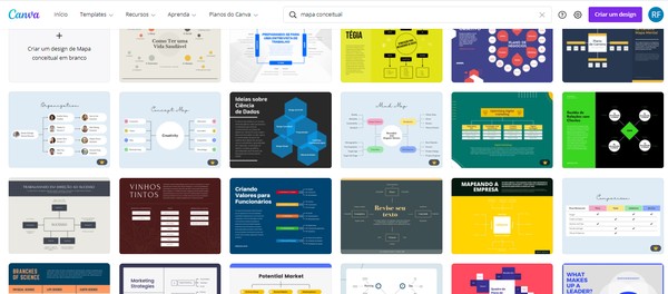 Como fazer mapa conceitual online usando o Canva