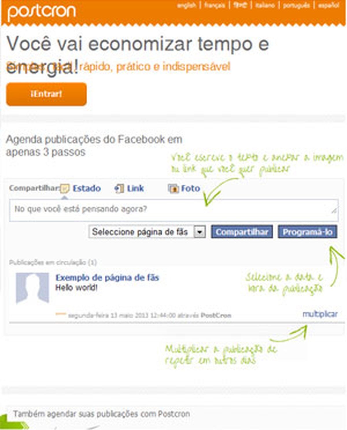 Programe seus posts no Facebook com o Postcron