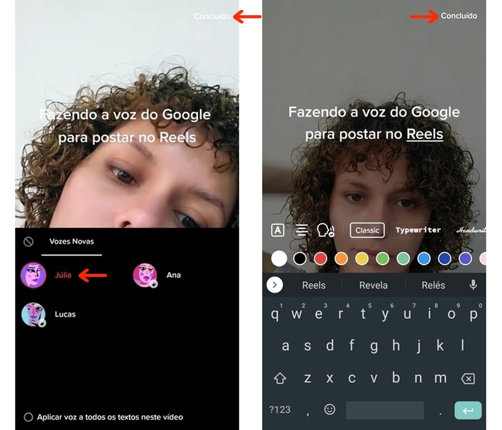 Como colocar 'voz do Google' no Reels do Instagram