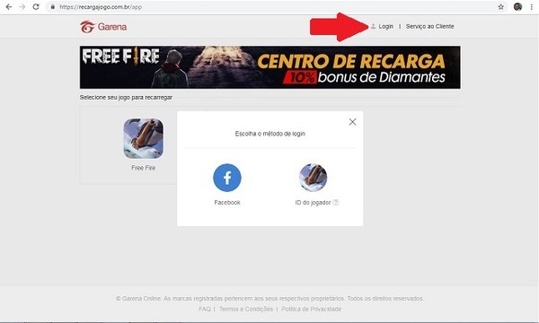 Recarga Jogo Free Fire (FF): saiba fazer login, se é confiável e mais