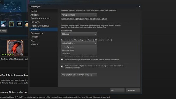 Steam: saiba como trocar e personalizar a interface do programa