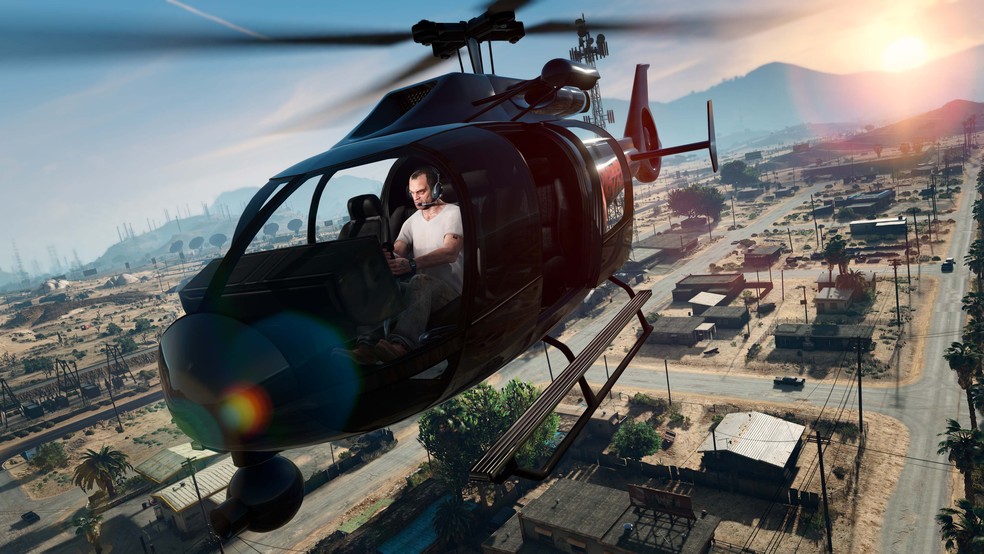 Trevor tem como habilidade especial a pilotagem de aviões e helicópteros — Foto: Divulgação/Rockstar Games