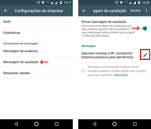 Como Colocar Mensagem De Saudação No Whatsapp