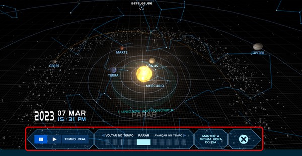 Solar System Scoope: como acompanhar o sistema solar ao vivo