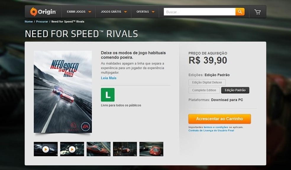 Comprar o Need for Speed™ Rivals Pacote do Filme - Corredores