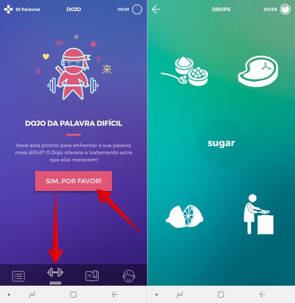 Como aprender inglês sozinho com o app Drops