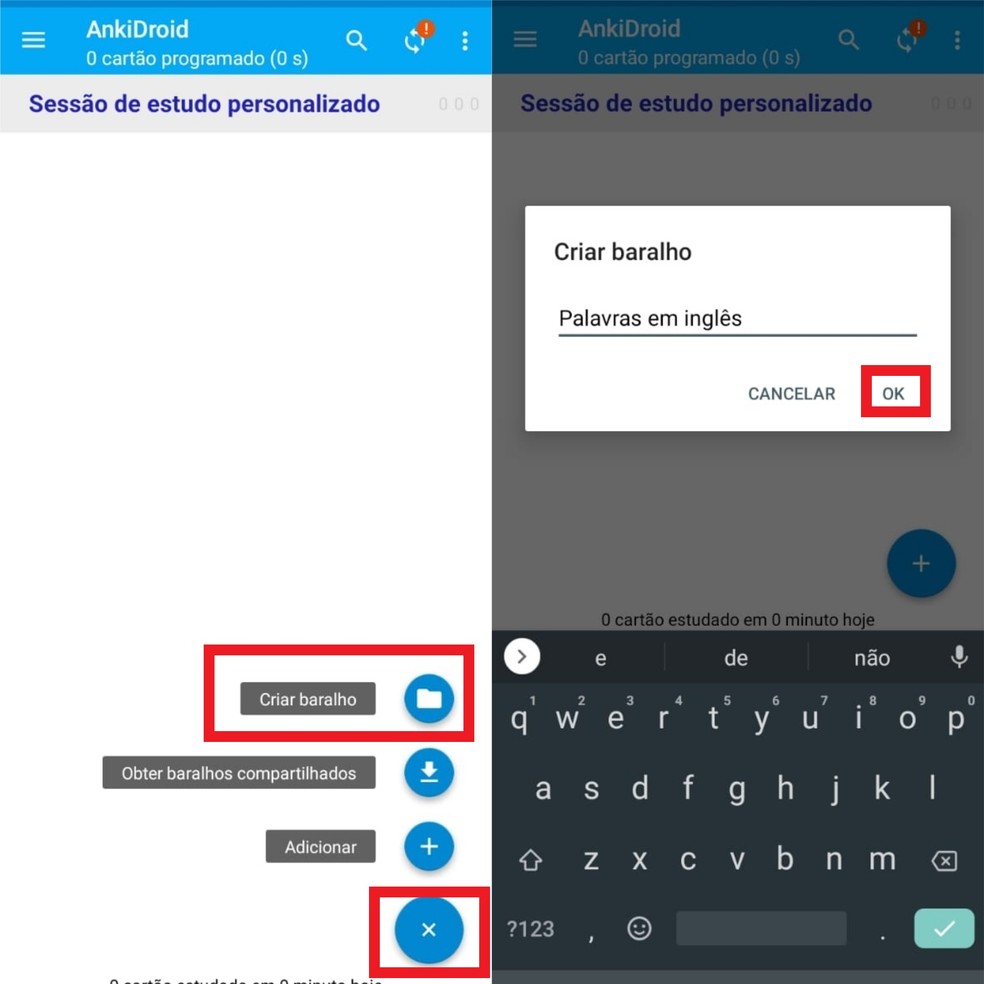 Como usar o app Ankidroid para fazer flashcards online
