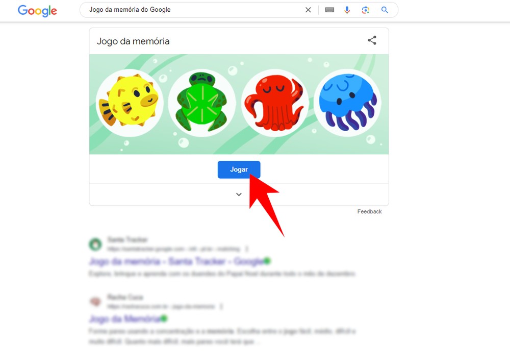 Jogo De Memorização Google