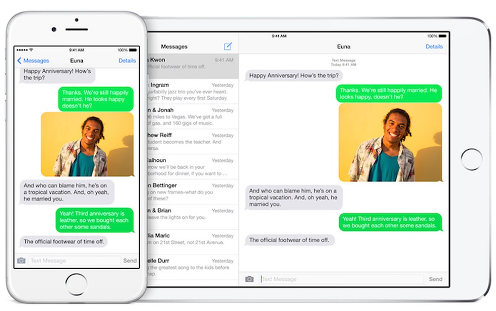 iOS 8.1 sincroniza SMSs entre dispositivos (Foto: Reprodução/Apple) — Foto: TechTudo