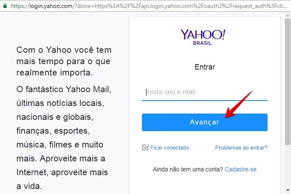 Entrar no Yahoo Mail Brasil – Login