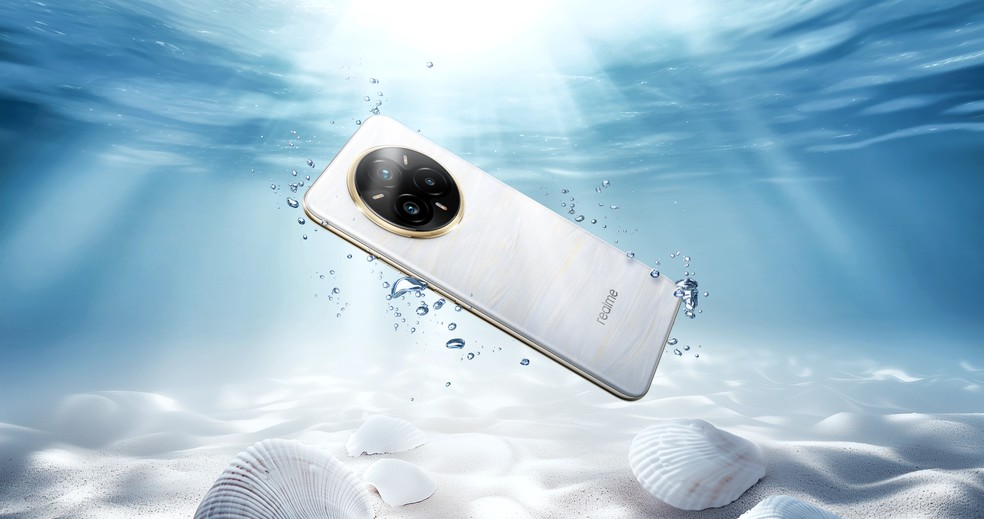 Realme 14 Pro+ chega com visual que muda de cor em ambientes abaixo dos 16ºC — Foto: Reprodução/Realme