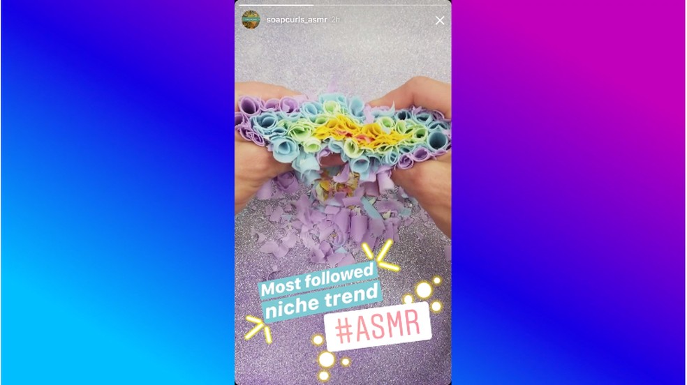 ASMR foi apontado pelo Instagram como tendência de nicho mais popular de 2018 — Foto: Divulgação/Instagram