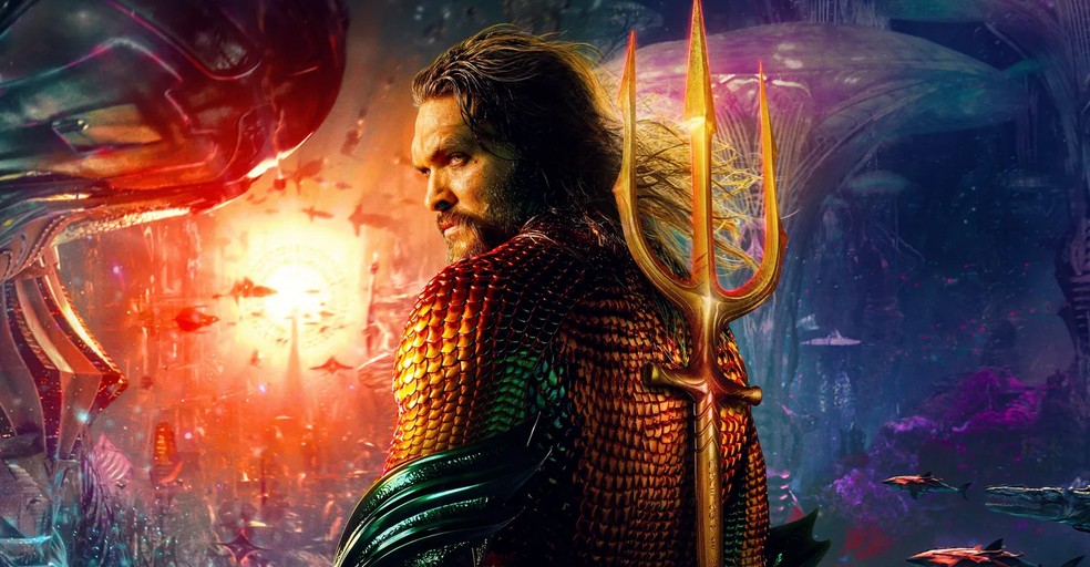 Jason Momoa no papel de Aquaman — Foto: Reprodução/JustWatch