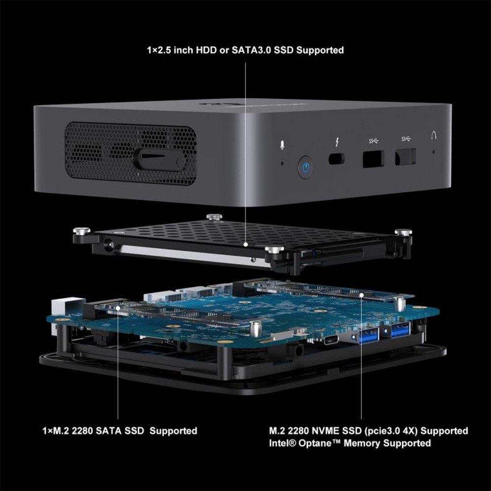 Mini PC roda vídeo em 5K e promete rapidez com memória Optane e SSD