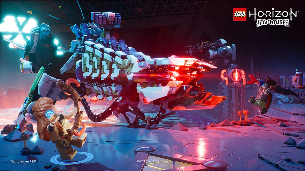 LEGO Horizon Adventures traz Aloy e suas batalhas contra criaturas robóticas para o mundo de LEGO — Foto: Reprodução/Steam
