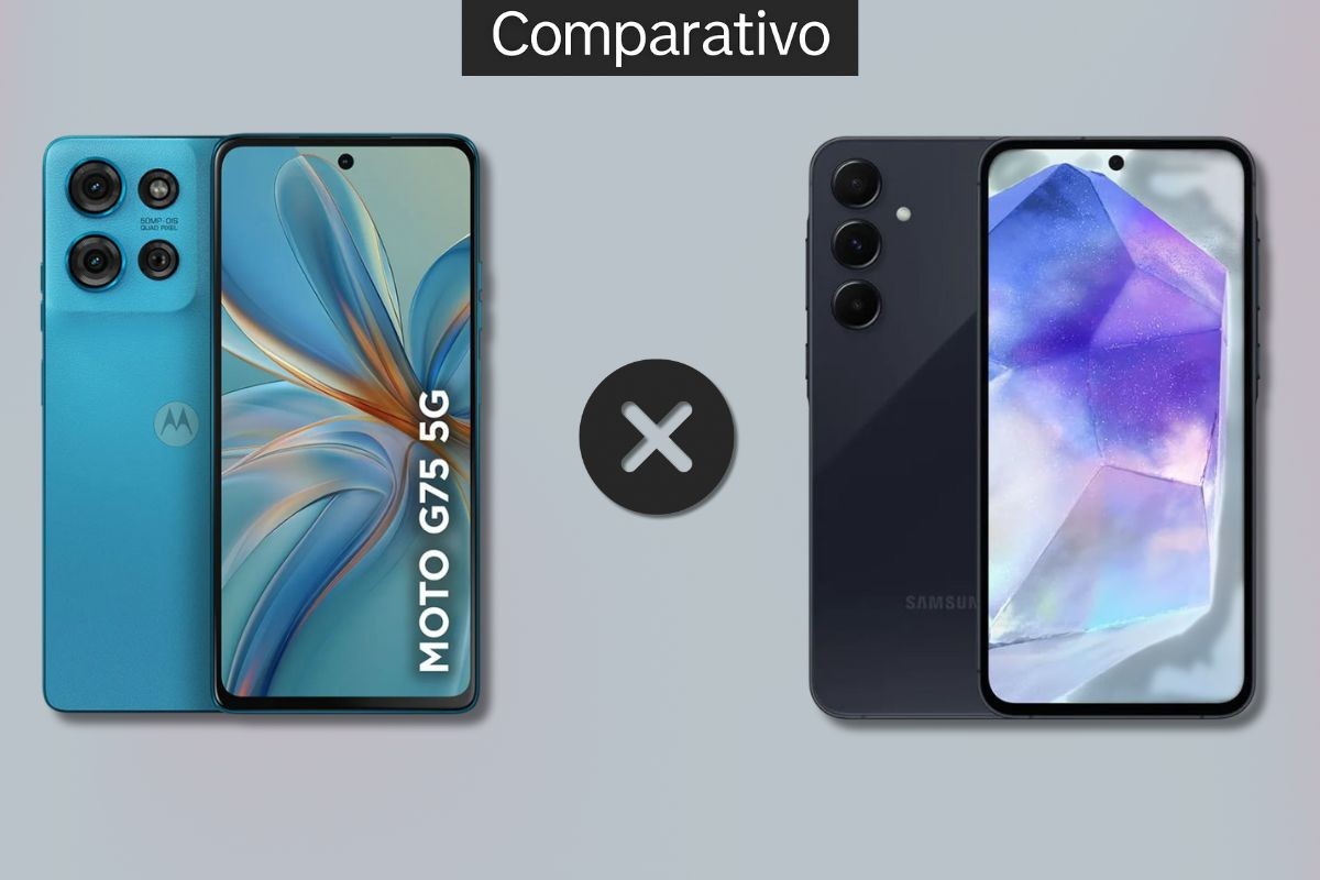 Moto G75 vs Galaxy A55: saiba o que muda entre os celulares intermediários