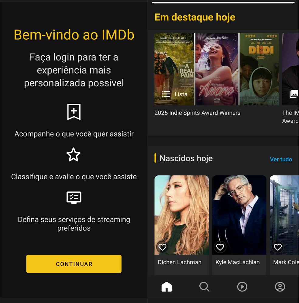 Com o app IMDb, é possível conferir as avaliações da crítica e do público sobre os filmes