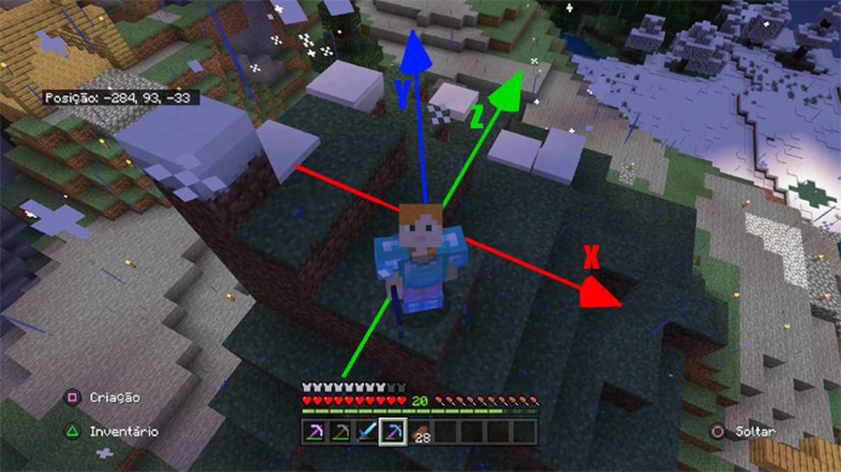 Como ver as coordenadas no Minecraft