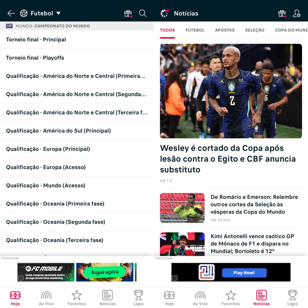 Reprodução/ Flashscore