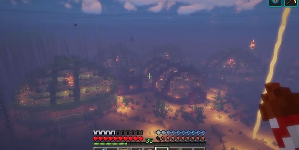 Atlântida, a cidade perdida, no Minecraft — Foto: Reprodução/GameRant