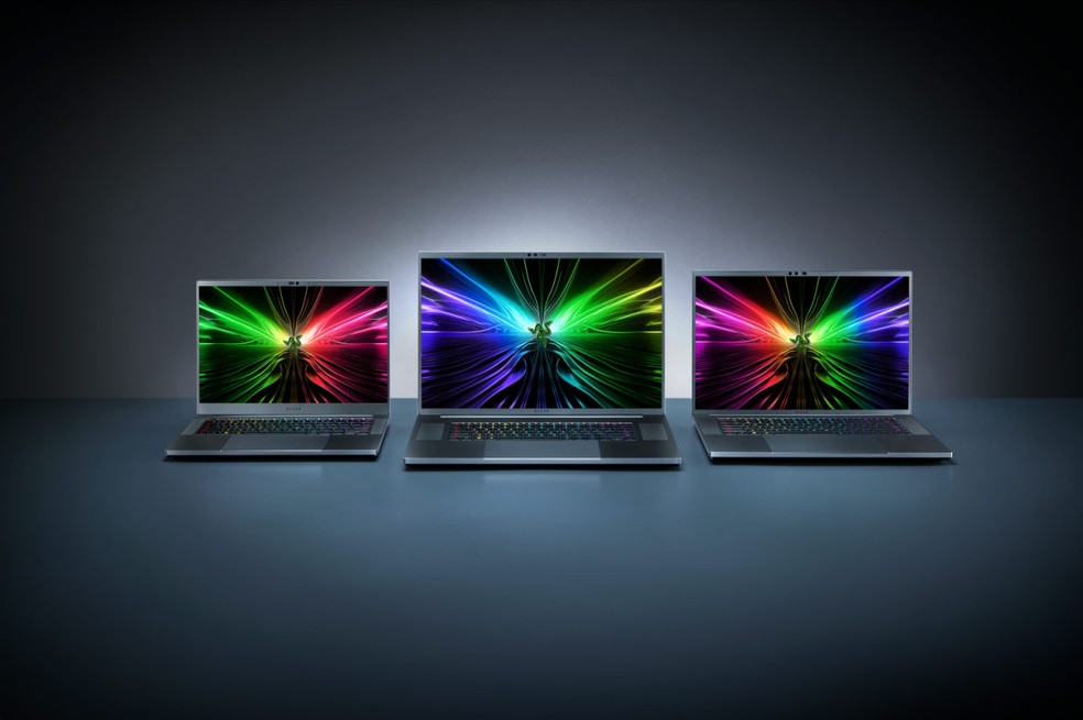 Linha de laptops da Razer em 2024 com Blade 18, 16 e 14 — Foto: Divulgação/Razer