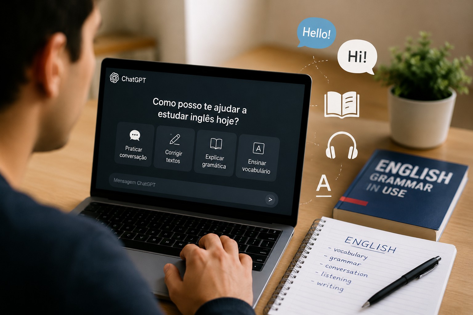 Como usar o ChatGPT para aprender inglês do zero com ajuda da IA