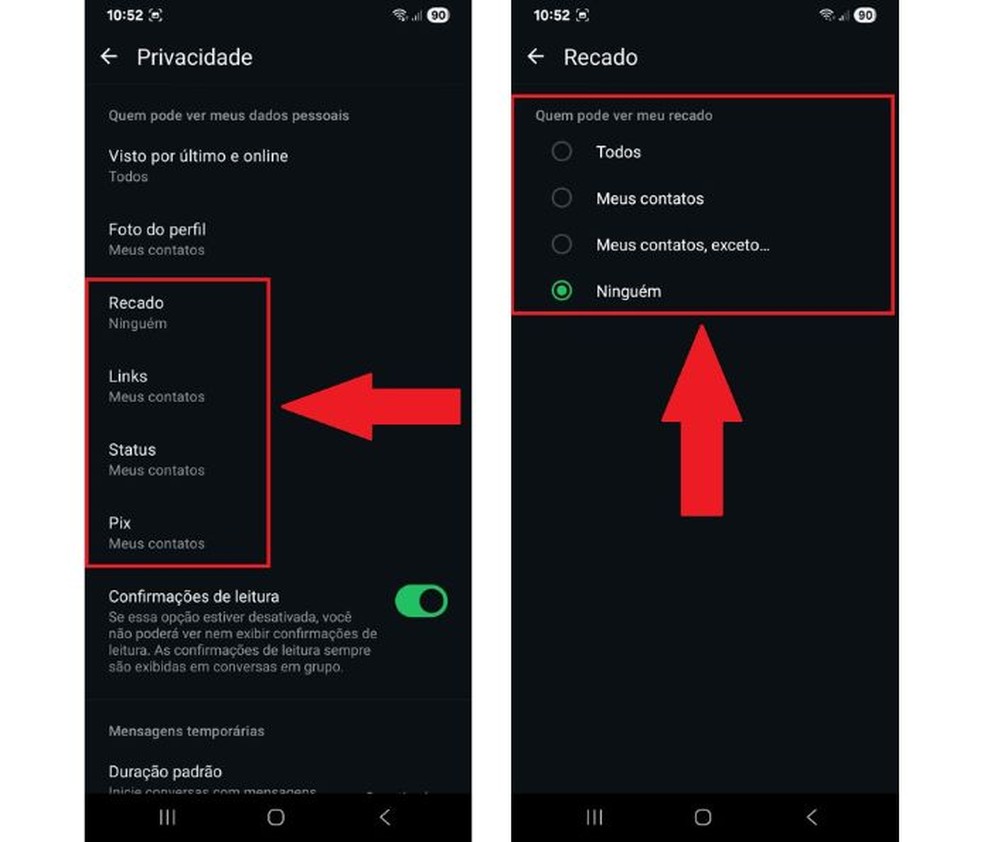 Limite quem pode ter acesso às informações de contato — Foto: Reprodução/Diego Cataldo