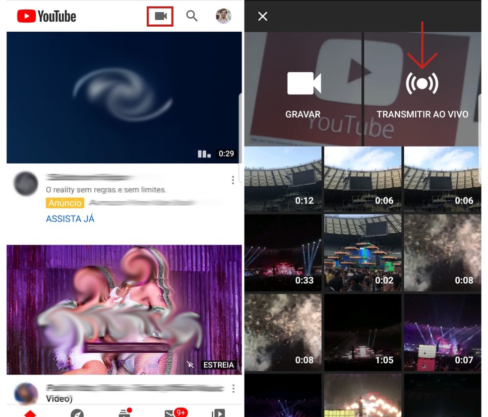O que significa transmitir ao vivo?