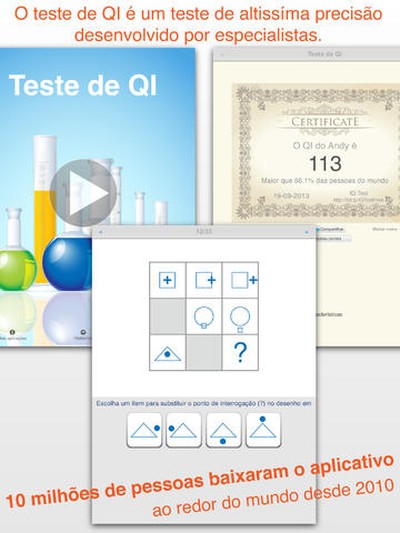 Teste de inteligência: QI test na App Store
