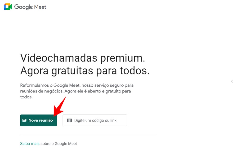 Como criar um link fixo no Google Meet