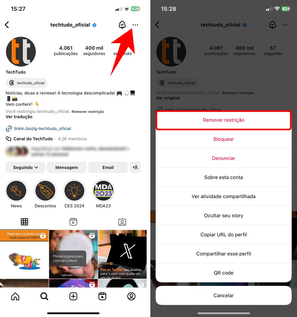 Como tirar o restringir no Instagram? Saiba desativar a função