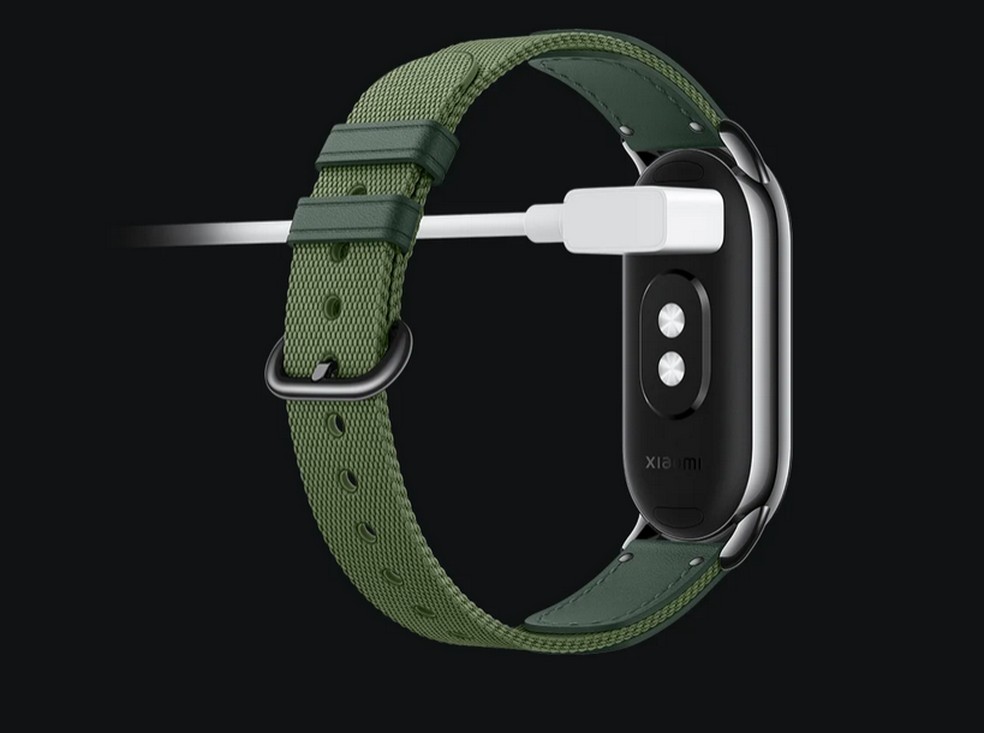 Xiaomi Mi Band 8 tem autonomia para até 16 dias longe do carregador e carrega duas vezes mais rápido — Foto: Divulgação/Xiaomi