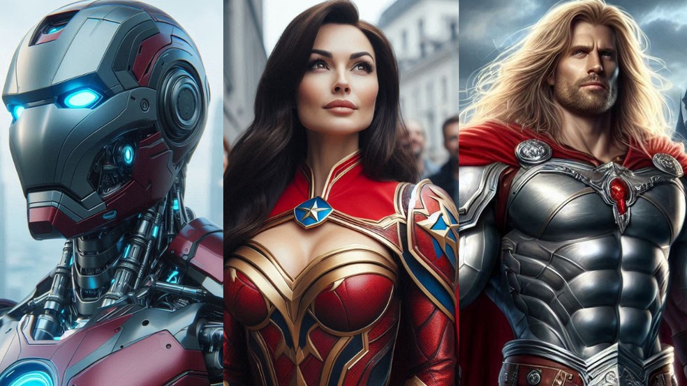 Veja como ficaram 9 personagens recriados com inteligência artificial — Foto: Reprodução/Copilot
