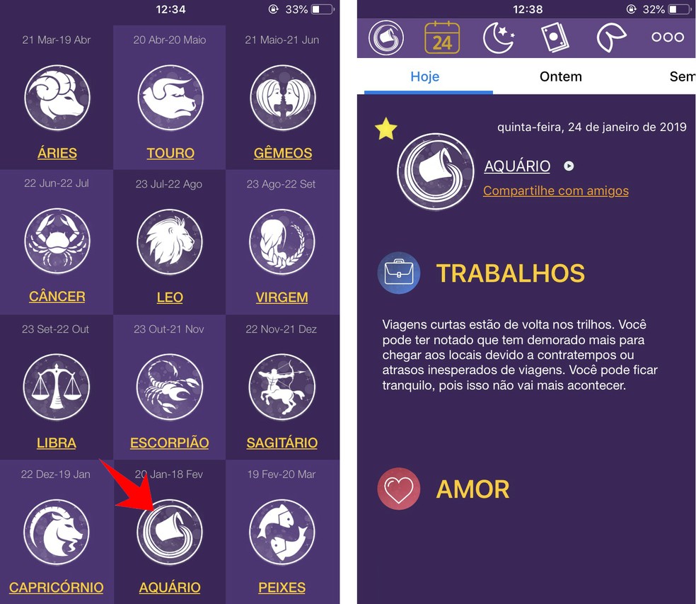 Como ver a previsão do seu signo para 2019 com o app Horóscopo Diário