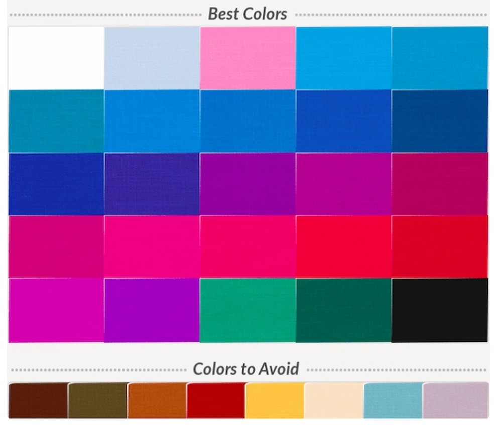 Como descobrir sua paleta de cores: paleta de cores recomendadas  — Foto: Reprodução/Helito Beggiora