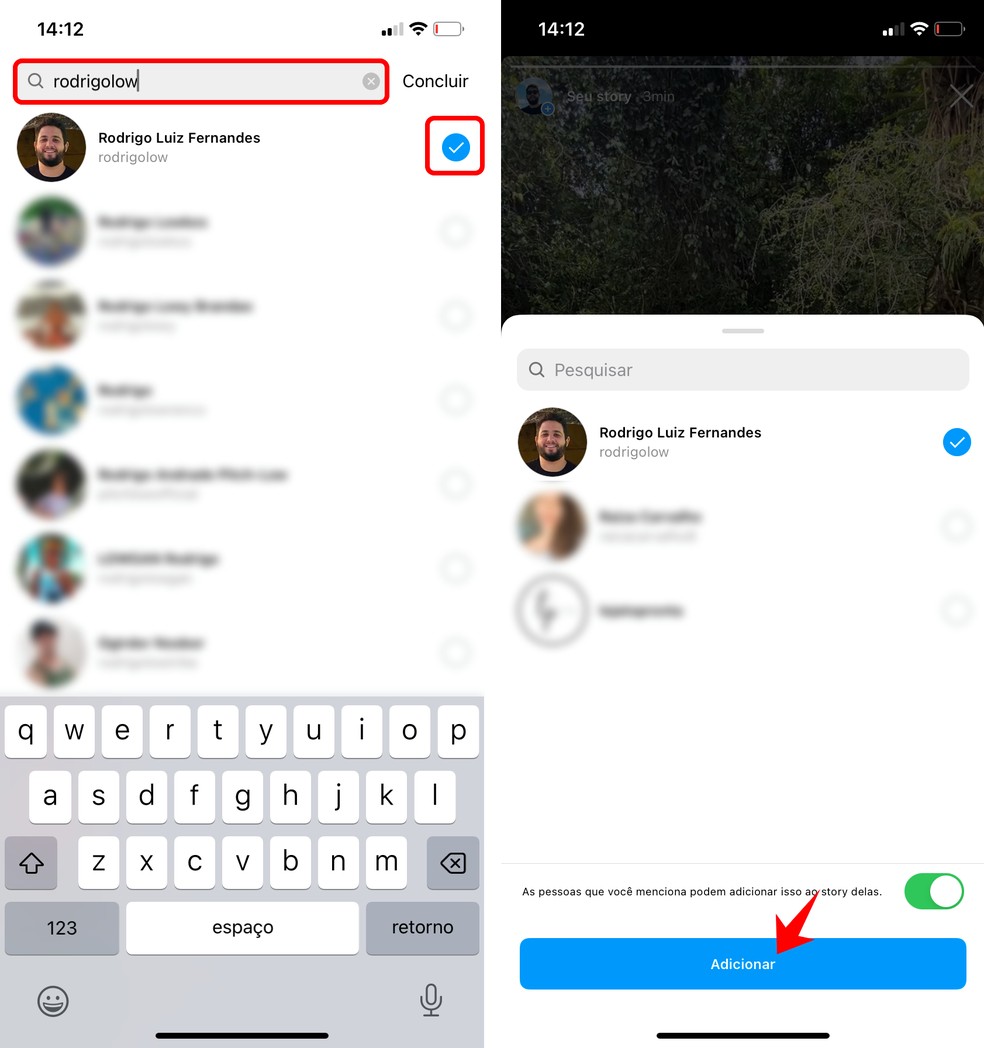 Como marcar alguém no story do Instagram depois de postado