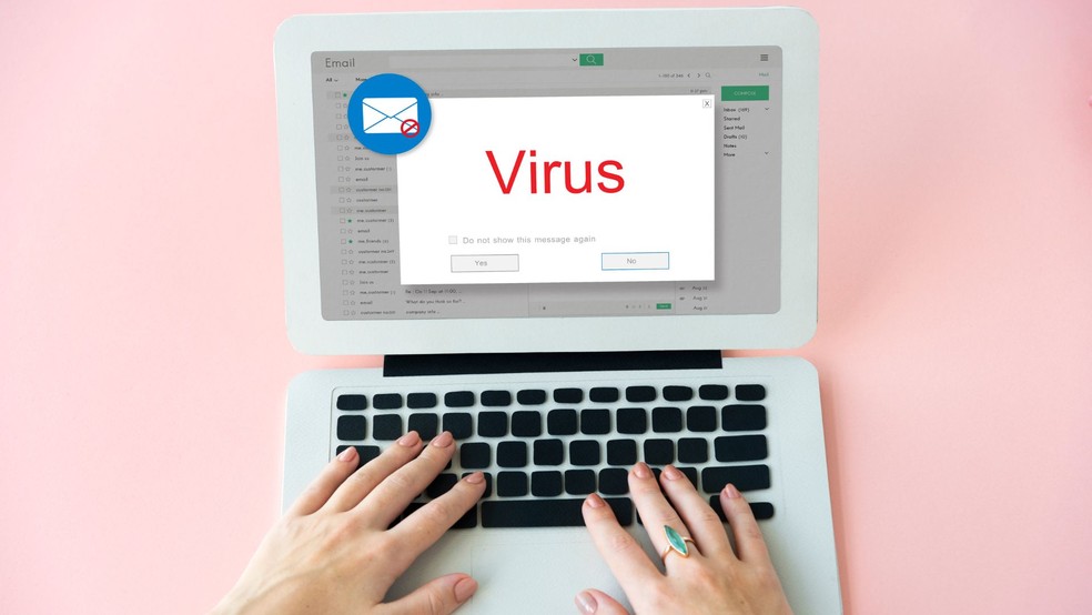 Mensagens enviadas por e-mails desconhecidos podem conter golpes e vírus — Foto: Reprodução/Júlia Silveira