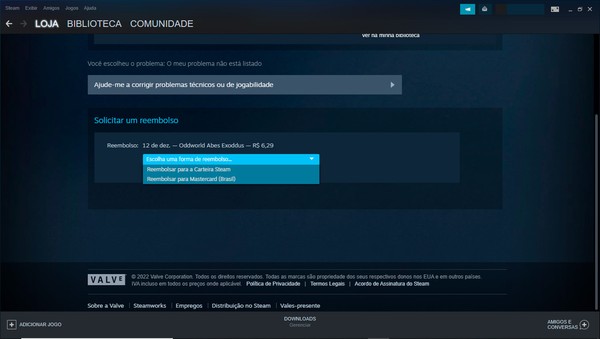 Já podem pedir a devolução/reembolso de jogos e DLCs no Steam