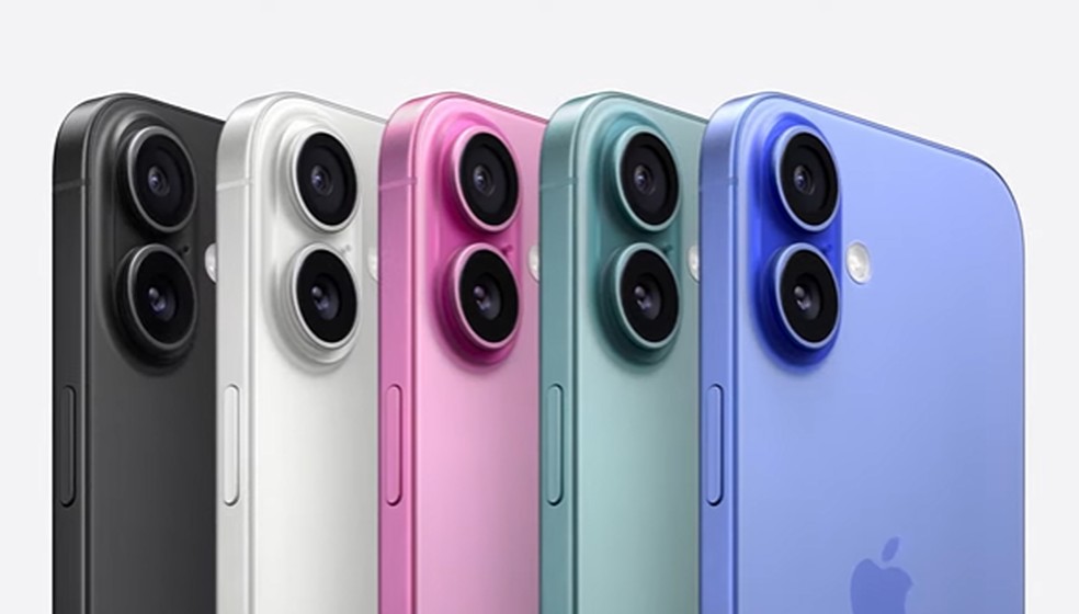 Cores do novo iPhone 16 — Foto: Reprodução/YouTube
