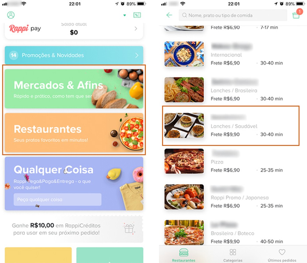Como fazer e acompanhar suas compras na Rappi