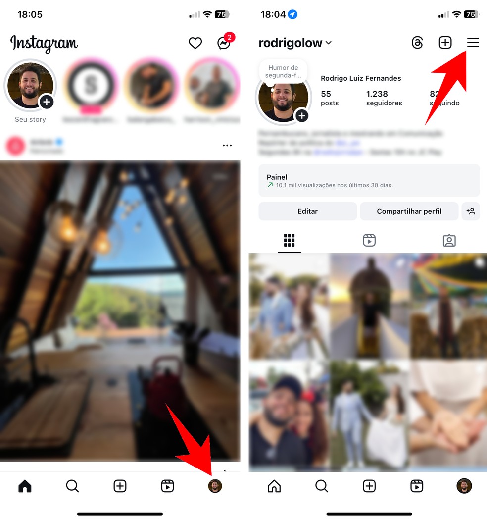 Saiba como acessar configurações de seção Amigos no Instagram — Foto: Reprodução/Rodrigo Fernandes